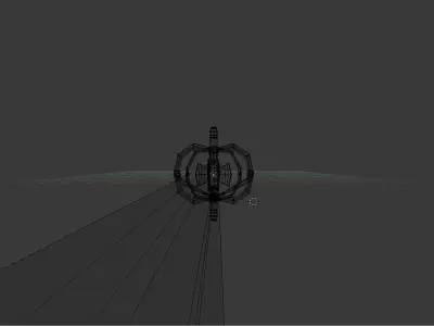 Rapier sword Low-poly 3D model