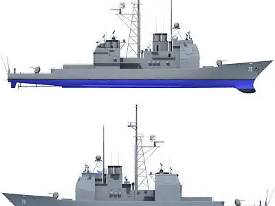 Set of 2 US Navy Ships  3D model