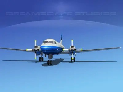 Convair CV-580 Corporate 3 3D model