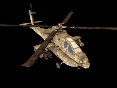 Helicopter Fighting AH64 Low-poly 3D model