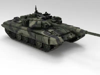 T-90S Bhishma Low-poly 3D model