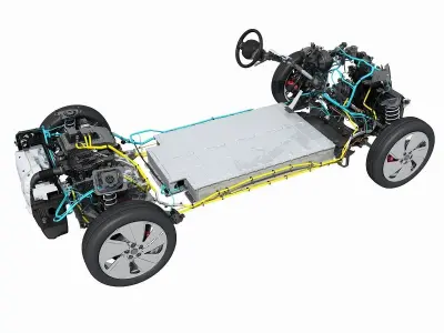 Electric Car Chassis 3D model