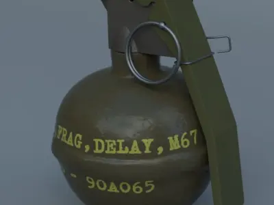 M67 Frag Grenade Free 3D model