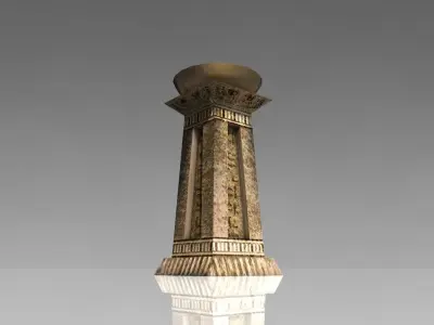 Ancient Egyptian brazier Low-poly 3D model