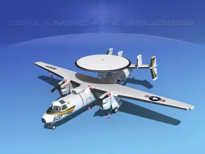 Grumman E-2C Hawkeye V11 3D model