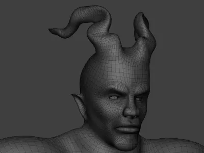 monster demon Low-poly 3D model