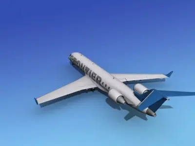 Bombardier CRJ700 Frontier Airlines 3D model
