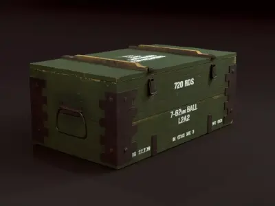 Army Crate Free 3D model