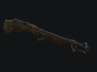Mauser 98k Low-poly 3D model