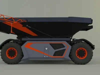 kamaz unmanned cargo truck 3D model