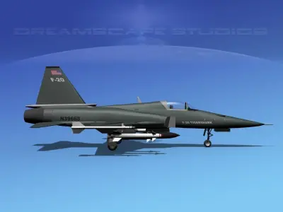 Northrop F-20 Tigershark V12 3D model