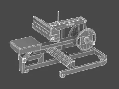 Technogym Plate Loaded Pure Seated Calf 3D model
