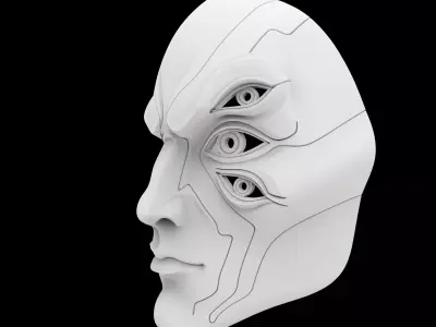 Cyber Oracle Mask 3D Print Model 3D print model purchase