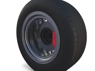 Generic Alloy Wheel and Brake 3D model