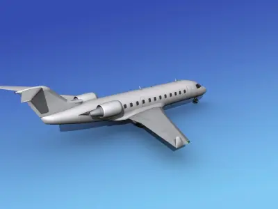 Canadair CRJ200 Unmarked 2 3D model