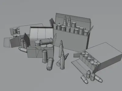 Ammo Box Pack Game Ready Low-poly 3D model
