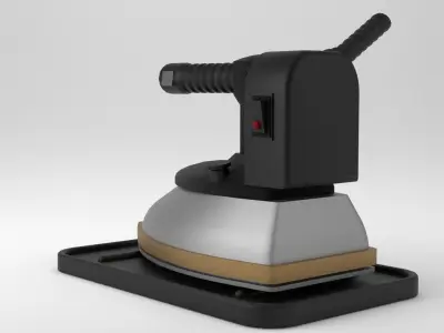 Professional Industrial Clothes Steam Iron Low-poly 3D model
