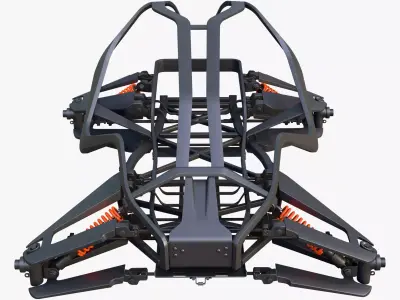 Buggy Frame with Suspension M1 3D model