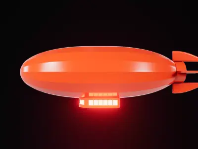 Game model of dirigable 3D model