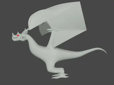 Dragao dragon with wings 3D model