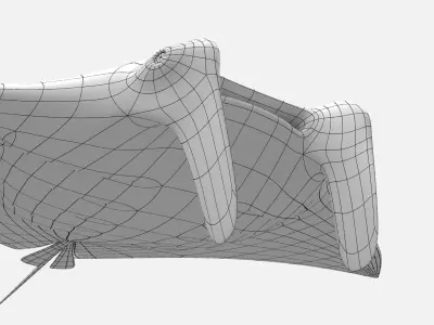 Giant oceanic manta ray Low-poly 3D model