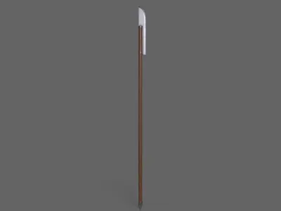 PBR Polearm V1b Low-poly 3D model