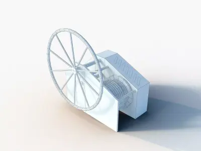 Towing Winch for Commercial Ships 3D model