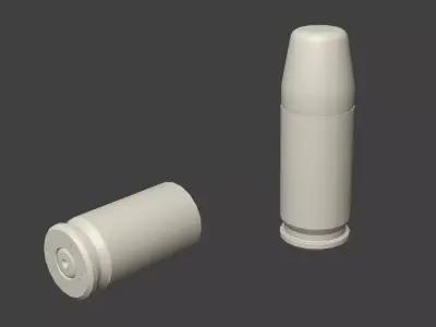 Accurate model of a Federal 9mm 130-grain SYNTECH training round Free 3D model