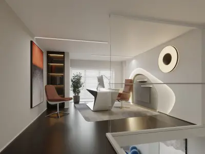  Office interior scene 33 3D model