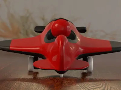 Plastic toy plane 3D model