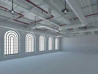 Loft office interior 7 3D model