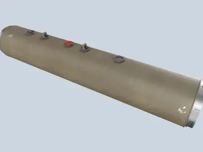 XM-157 Launcher With 70mm Missile Low-poly 3D model