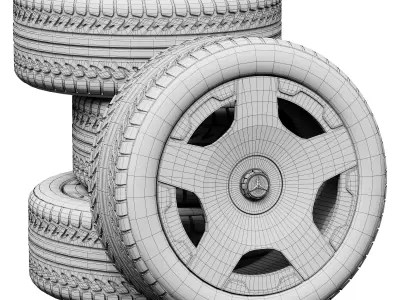 Mercedes wheels 3D model