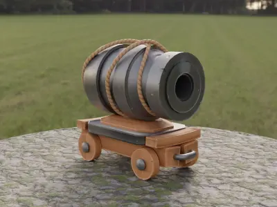 Cannon Clash of Clans Fan Art Free low-poly 3D model