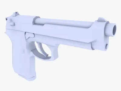 Beretta M9 Pistol Low-poly 3D model purchase