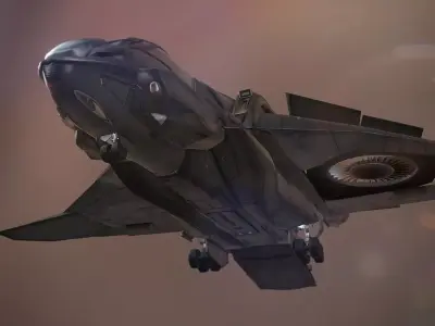 The Quinjet - Game Mesh Low-poly 3D model