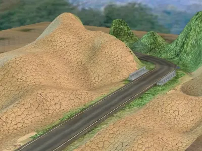  road in the valley Free 3D model