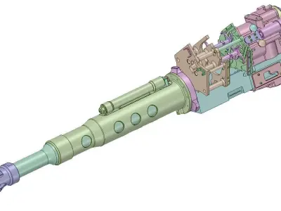 25 mm chain gun solid model 3D model