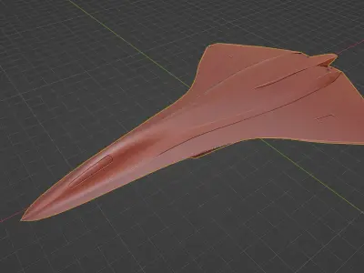 Lockheed NGAD deux - concept fighter Low-poly 3D model