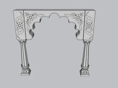 indian stone arch 3D model
