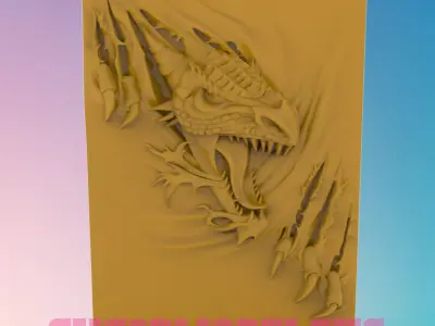  Raptor 3D MODEL STL FILE FOR CNC ROUTER LASER 3D print model