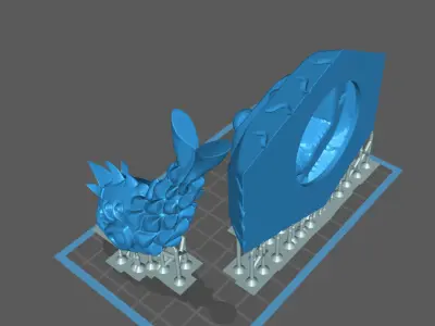 Angry fish 3d print Free 3D print model