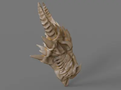 Dragon skull 3D print model