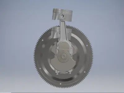 CRANKSHAFT four engine 3D model