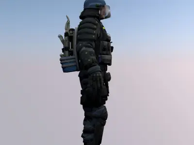 Agent from the game CSGO Cadet National Gendarmerie 3D model