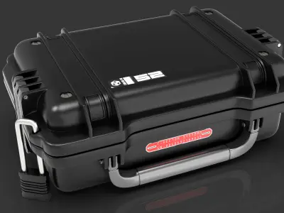 5 Sci-fi Military cases 3D model