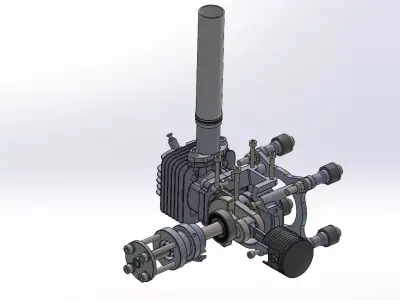 RCGF SE 70 Gerbera Engine 3D model