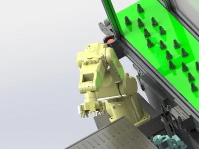 Automatic loading and unloading machine 3D model