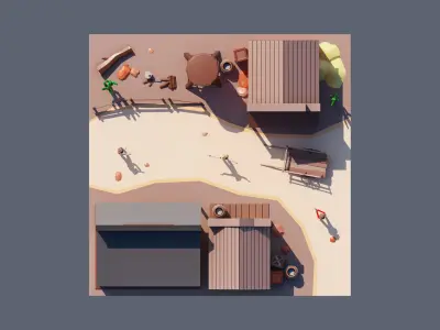 land 34A Low-poly 3D model