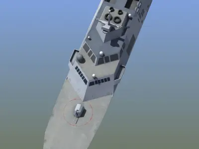 LCS1 Littoral Combat Ship Low-poly 3D model